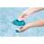 Hand putting chlorine tablet into Bestway Flowclear floating chemical dispenser for pool