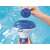Hand opening Bestway Flowclear floating chemical dispenser for pool, blue and white, 2.5 cm tablets