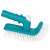 Bestway pool cleaning brush, 58786, turquoise, white bristles, angled view