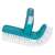 Bestway pool cleaning brush, 58786, turquoise, white bristles, angled view