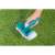 Bestway pool cleaning brush, 58786, turquoise, white bristles, in use, cleaning pool wall