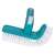 Bestway pool cleaning brush, 58786, turquoise, white bristles, angled view