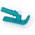 Bestway pool cleaning brush, 58786, turquoise, white bristles, angled view