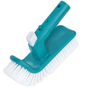 Bestway pool cleaning brush, 58786, turquoise, white bristles, angled view - Manual Cleaning Tool