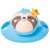 Intex Sloth Swim Ring, blue inflatable ring with sloth face and flower, for kids