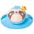 Intex Sloth Swim Ring, blue inflatable ring with sloth face and flower, for kids