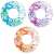 Intex 91cm inflatable swim ring with floral design, blue, purple, orange
