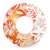Intex 91cm inflatable swim ring with floral design, orange