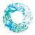 Intex 91cm inflatable swim ring with floral design, blue