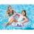 Girl using Intex 91cm inflatable swim ring with floral design, purple