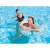 Girl using Intex 91cm inflatable swim ring with floral design, blue