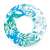Intex 91cm inflatable swim ring with floral design, blue