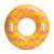 Intex 91cm inflatable swim ring with handles, yellow and pink wavy pattern