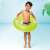 Child using Intex 76cm yellow inflatable swim ring with handles in a pool