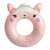 Intex inflatable llama swim ring, pink with white dots, for kids