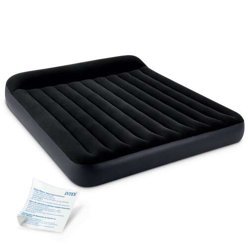 Intex kétszemélyes felfújható matrac, fekete, kempingezéshez vagy otthoni használatra