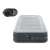 Intex single air mattress with built-in electric pump, close-up of the pump