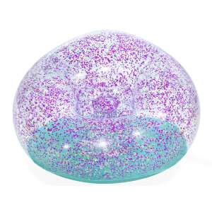 Bestway Glitter Dream Nafukovací Kreslo, priehľadné s fialovým a strieborným trblietaním - Bestway