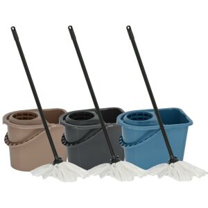 York Mop Szett - 14L Felmosó Vödör és Mikroszálas Mop, válogatott színek - YORK