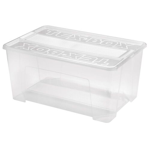 Heidrun Tex Box 48L átlátszó műanyag tárolódoboz fedővel 