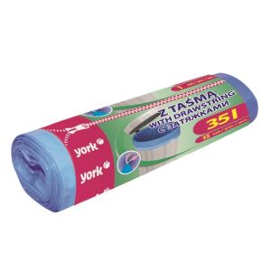 York Szemeteszsák 35L 49x57cm / 15db húzózsinórral 139782207 - Fürdőszoba bútor