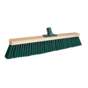 Partvis seprűfej, 63cm széles, zöld sörtékkel, fa nyéllel, nagy felületek sepréséhez - Partvis & Seprű és Partvis fej
