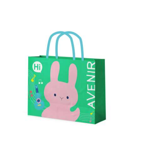 Avenir ajándéktáska aranyos nyuszi mintával, tökéletes különleges alkalmakra