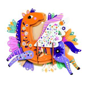 3D dekorációs puzzle, Unikornis Avenir