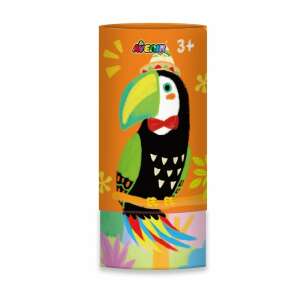 Avenir 3 in 1 Seidenkreide-Set mit Malposter, 12 Stück, mit einem Tukan auf der Verpackung - Crayons