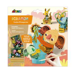 Avenir Scratch art set with koalas and kangaroos, 3D model making kit for kids - Arts & crafts kit