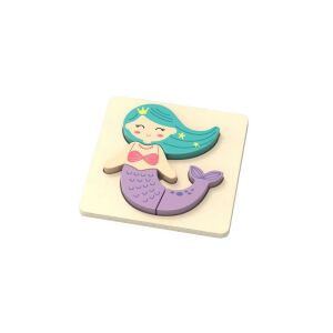 Magni Sellő Fa Puzzle - 4 db-os Formabeillesztő Játék