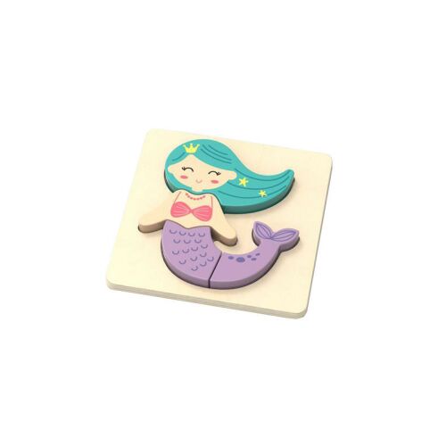 Magni Sellő Fa Puzzle - 4 db-os Formabeillesztő Játék 138459062