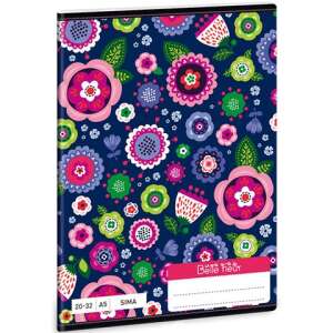 La Belle Fleur Virágos Sima Füzet - A5