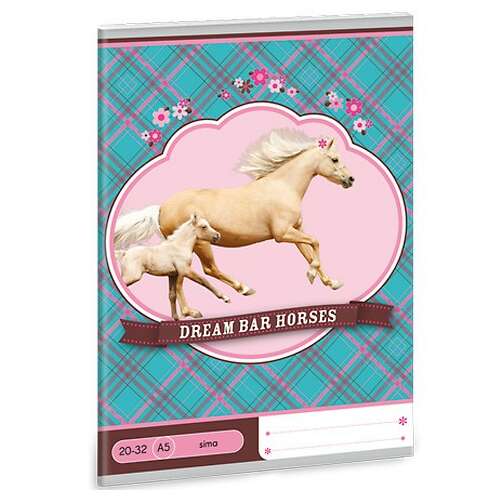 Álom lovas A5-ös füzet ló és csikó mintával a borítón