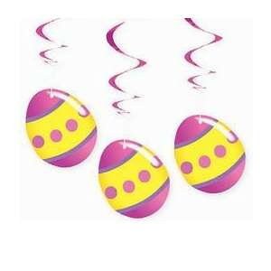 Húsvéti Dekoráció - Színes Tojás Függő - 3 db - 11 cm