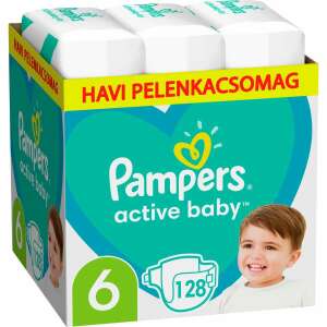 Pampers Active Baby havi Pelenkacsomag 13-18kg Junior 6 (128db) - Csomagolássérült! 95097519 Pelenka - 5 - Junior - 6  - Junior