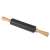 Silicone rolling pin with wooden handles