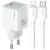 USAMS Ład. siec. 1xUSB-C PD20WPD3.0 Fast Charging US-CC183 + kabel USB-C/Lightning US-SJ610 biały/white YX Series YXXLOGTC03 95108926