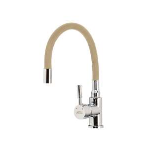 Corin Küchenspüle-Armatur mit flexiblem Auslauf in Beige - WC-Sitze, Duschkabine, Wasserhahn, Duschtür, Badezimmerschrank, Wäschekörbe und Brausegarnitur