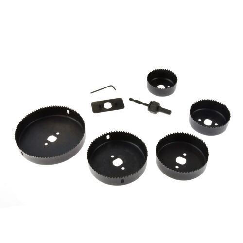 Geko 8 részes Furatmag Készlet 64-127mm fához, gipszkartonhoz, műanyaghoz