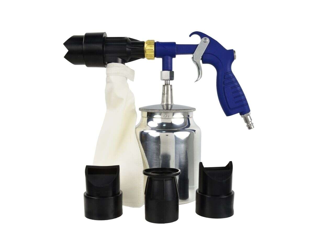 GEKO G01197 Blasting Gun with Recuperator + 4 Nozzles 200L/min 1L