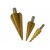 Geko G38502 Three-Step Drill Bit Set, 4-12, 4-20, 4-32 mm, HSS, Titanium Coated 131333454