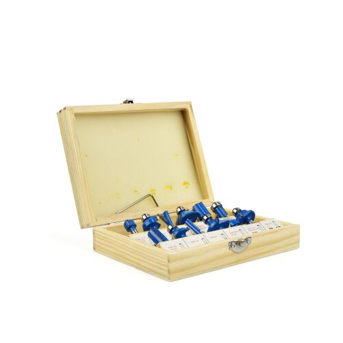 Geko G01201 Wood Carving Router Bit Set, 12 pieces 131330185