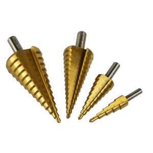 Geko G38503 4-piece tapered reamer set for metal drilling, 4-12 - 4-39 mm 95125450 - Drill bit