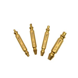 Geko Screw Extractor Set - HSS Steel - Sizes #1, #2, #3, #4 - Drill and Screwdriver Accessory