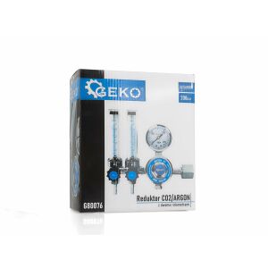 CO2/Argon Pressure Regulator with Dual Rotameter, Geko G80076 131335236 - Pressure gauge