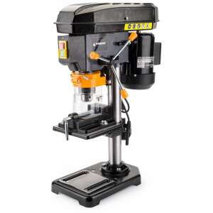 Powermat 600W 5-speed pillar drill, black and orange, with vise - Powermat