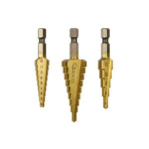 HEX 1/4" Geko G38570 Tapered Drill Bit Set 95125810 - Geko Drill bit