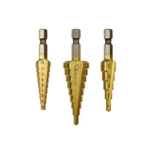 HEX 1/4" Geko G38570 Tapered Drill Bit Set 95125810