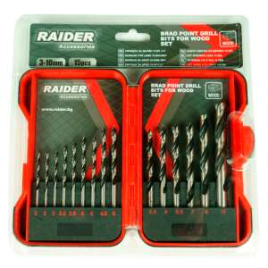 Raider 157791 Wood Drill Bit Set Ø3-10mm 15 pieces 95126352 - Tool